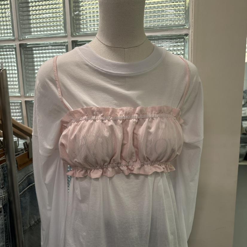URBANSTORY/REMAKING韓國東大門代購女裝新款26春夏吊帶背心不含內搭荷葉邊Remaking/URBANSTORY吊帶/背心