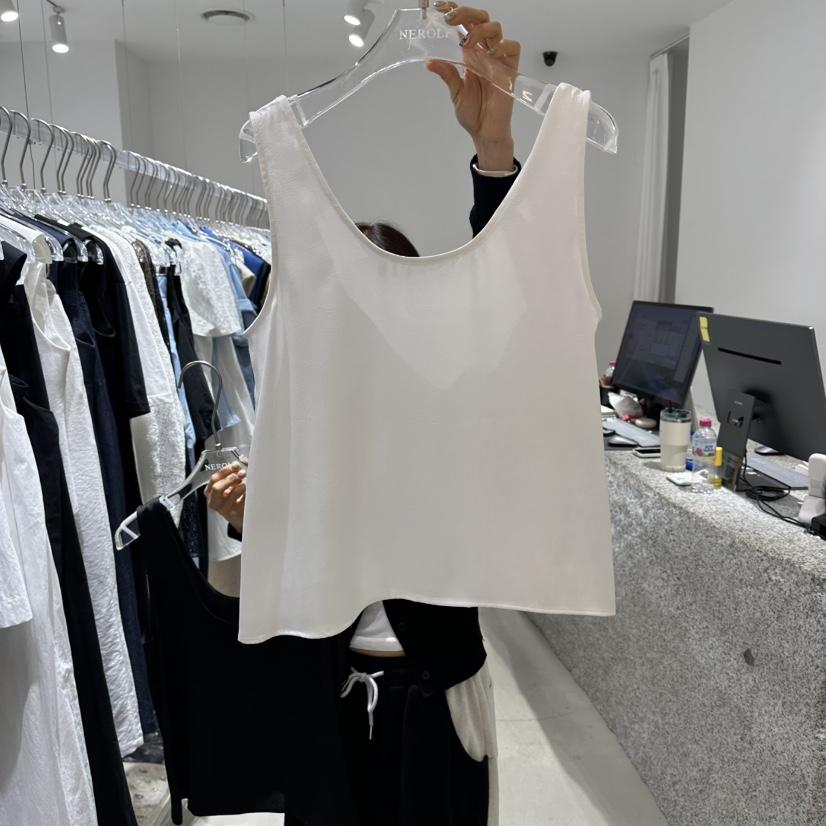 NEROLI 36韓國東大門代購女裝新品熱賣吊帶背心雙面無袖緞面NEROLI 36吊帶/背心