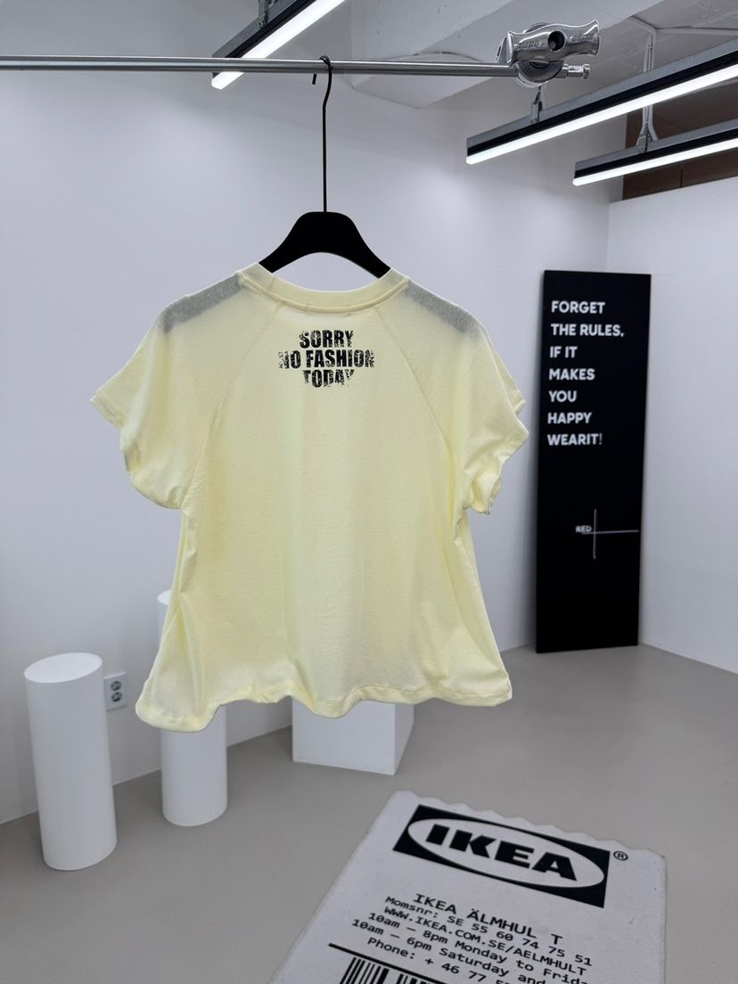 RED-A韓國直郵實拍女裝新品26夏季推薦人氣職業熱賣T恤插肩RED-AT恤