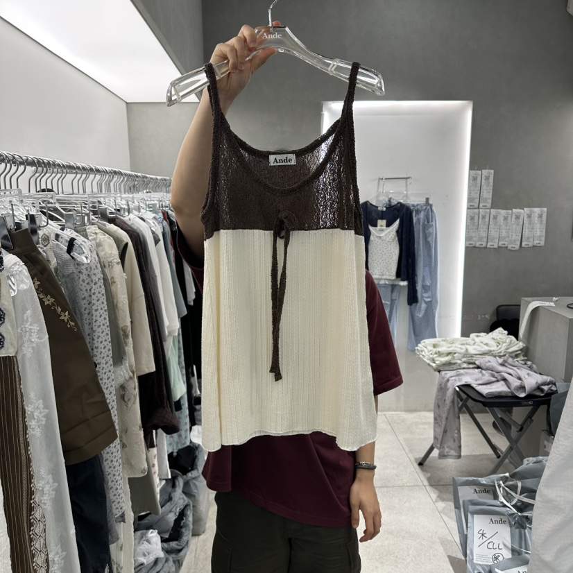 ANDE韓國代購女士新品人氣職業時尚熱賣26春夏休閑吊帶背心LAnde吊帶/背心