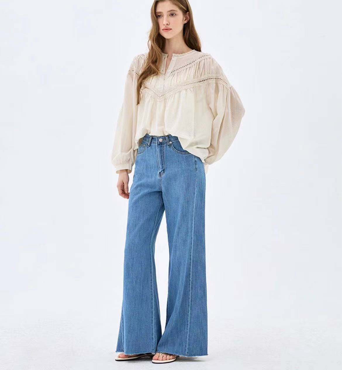 MELLDE韓國代購女裝新品休閑推薦職業26春夏時尚26夏季牛仔褲MELLDE牛仔褲
