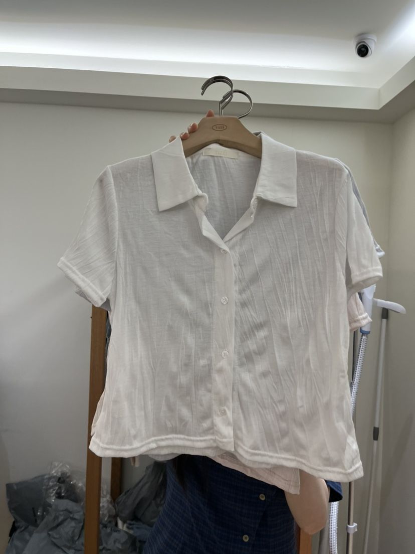 TIZZI東大門實拍韓國女裝新款推薦職業26春夏26夏季襯衫蕾絲衫TIZZI襯衫/蕾絲衫