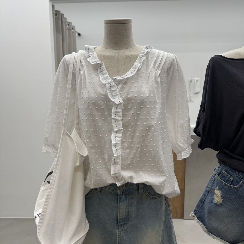 ENHANCE韓國直郵女裝新品推薦休閑職業時尚熱賣襯衫蕾絲衫ENHANCE/HOPESMORE襯衫/蕾絲衫