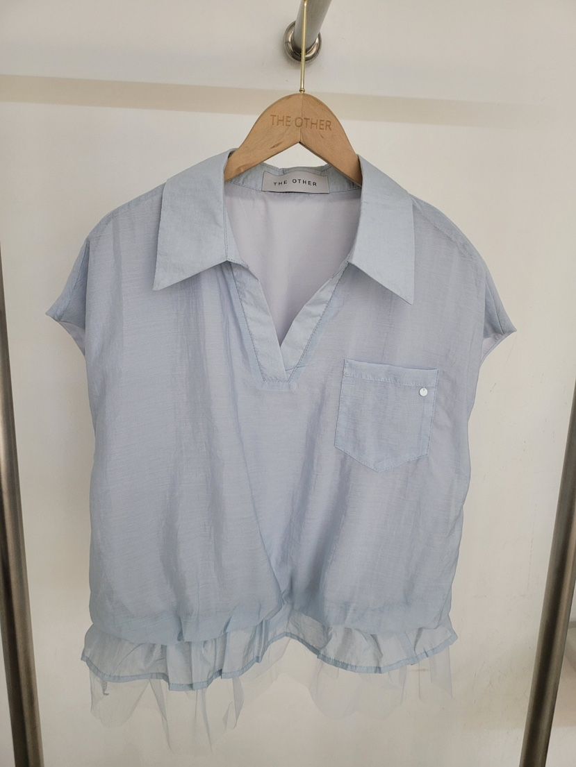 THE OTHER韓國東大門直郵女士新品人氣熱賣襯衫蕾絲衫亞麻THE OTHER襯衫/蕾絲衫