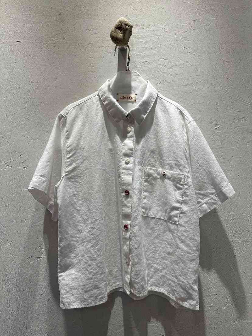 AT NOTE韓國代購女裝新品推薦熱賣26夏季襯衫蕾絲衫水洗亞麻AT NOTE襯衫/蕾絲衫