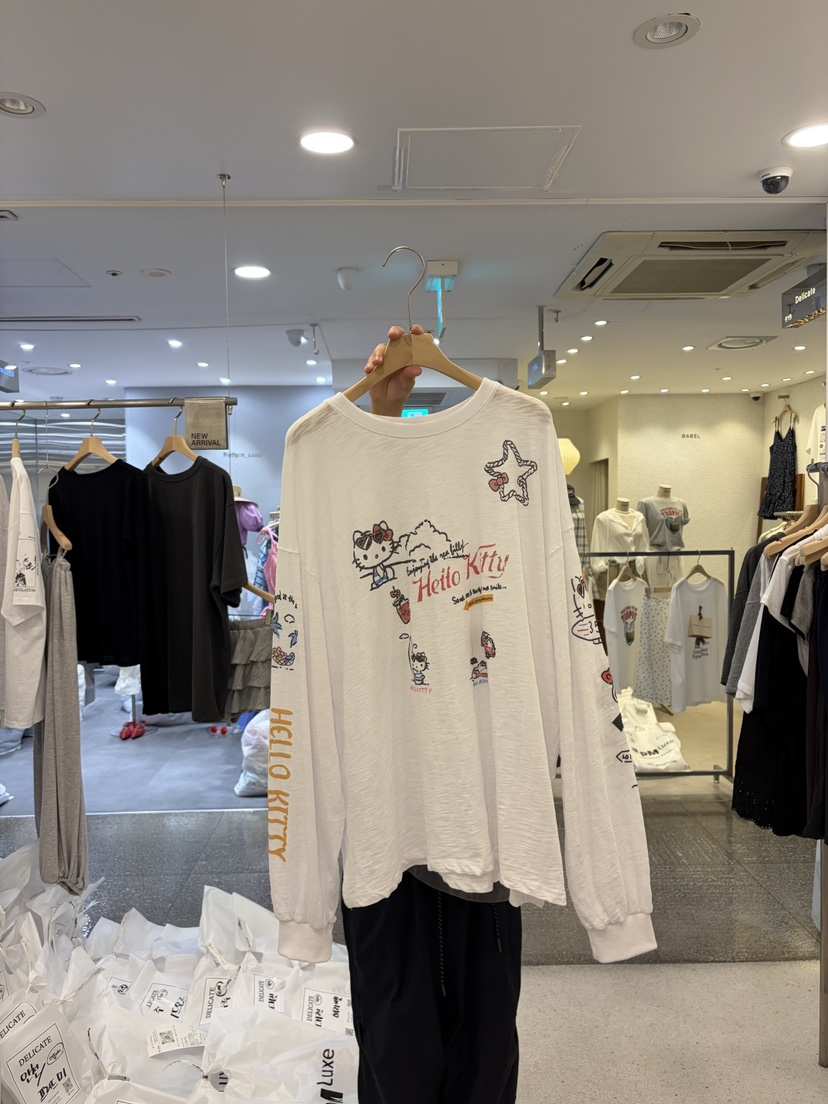 DELICATE韓國直郵女裝新品時尚26春夏人氣休閑推薦長袖T恤DELICATE長袖T恤