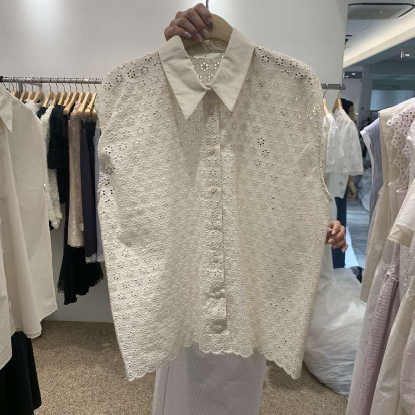 A韓國直郵女士新品26春夏休閑26夏季時尚熱賣人氣襯衫蕾絲衫A STORE襯衫/蕾絲衫