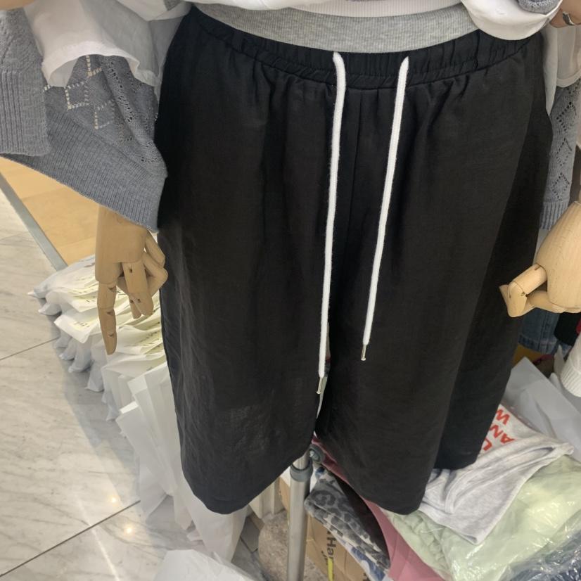 BLACKFRIDAY韓國代購女裝新款推薦時尚休閑26夏季短褲亞麻布BLACK FRIDAY短褲