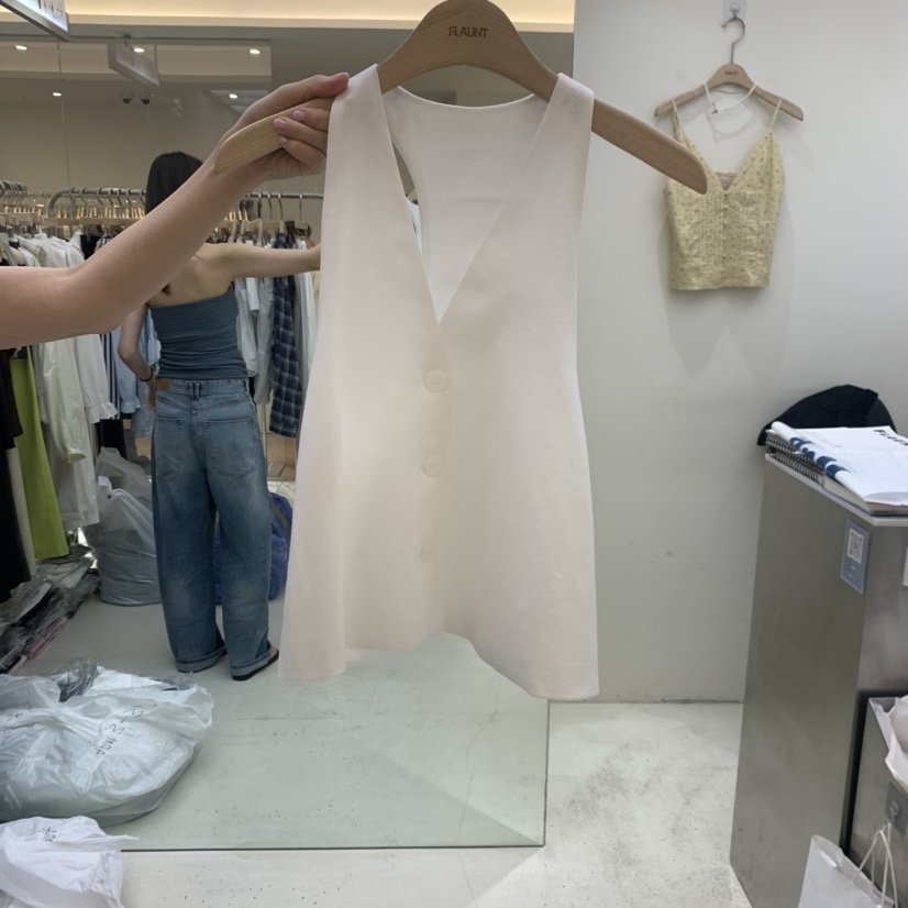 FLAUNT韓國直郵女士新品人氣職業26春夏吊帶背心喇叭褲亞麻FLAUNT吊帶/背心