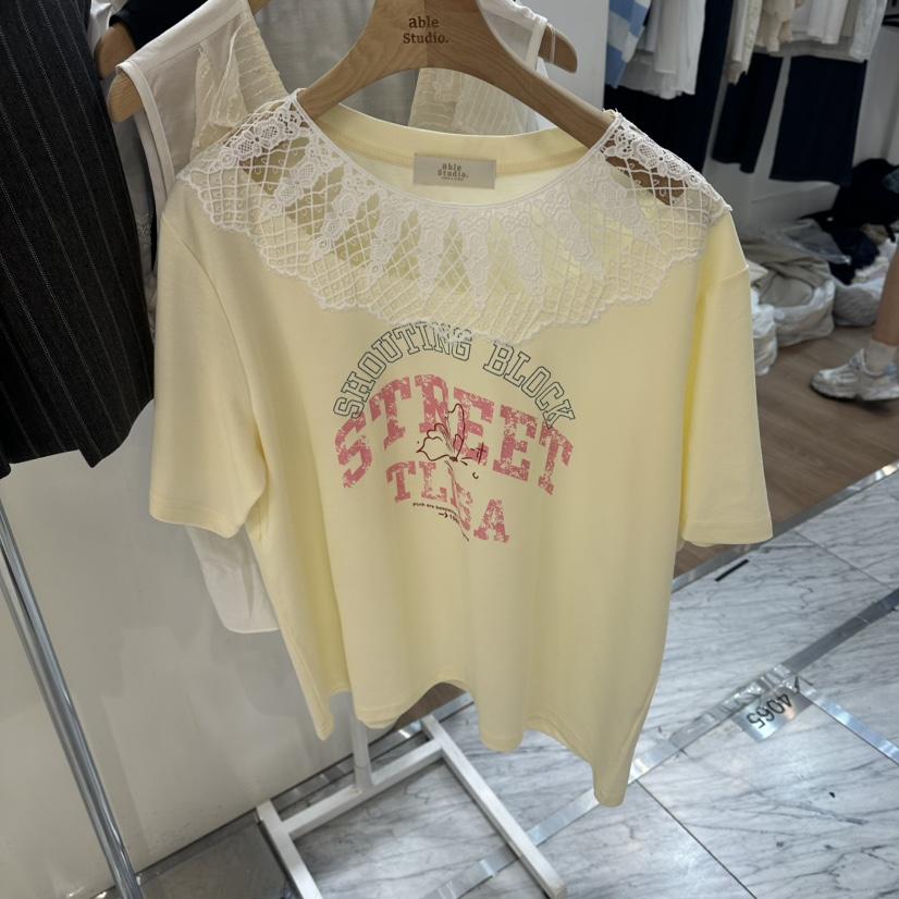 ABLESTUDIO東大門實拍韓國女裝新品熱賣26夏季26春夏推薦T恤ABLESTUDIOT恤