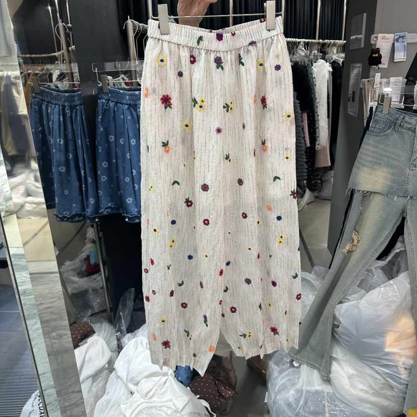 MOMAZU韓國東大門直郵女裝新品26夏季推薦時尚人氣長裙刺繡MOMAZU長裙