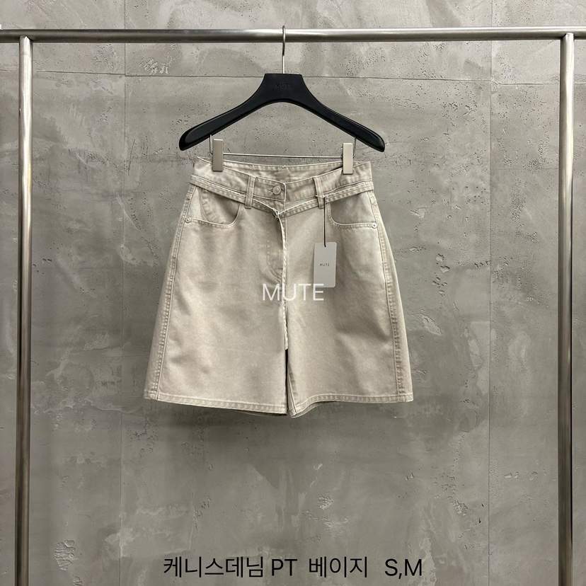 MUTE-P東大門實拍韓國女裝新品推薦人氣職業休閑短褲含腰帶MUTE短褲