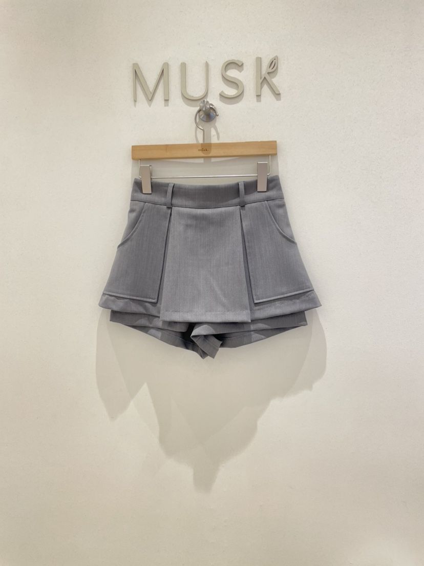MUSK東大門實拍韓國女裝新品職業推薦26夏季熱賣裙褲口袋MUSK裙褲
