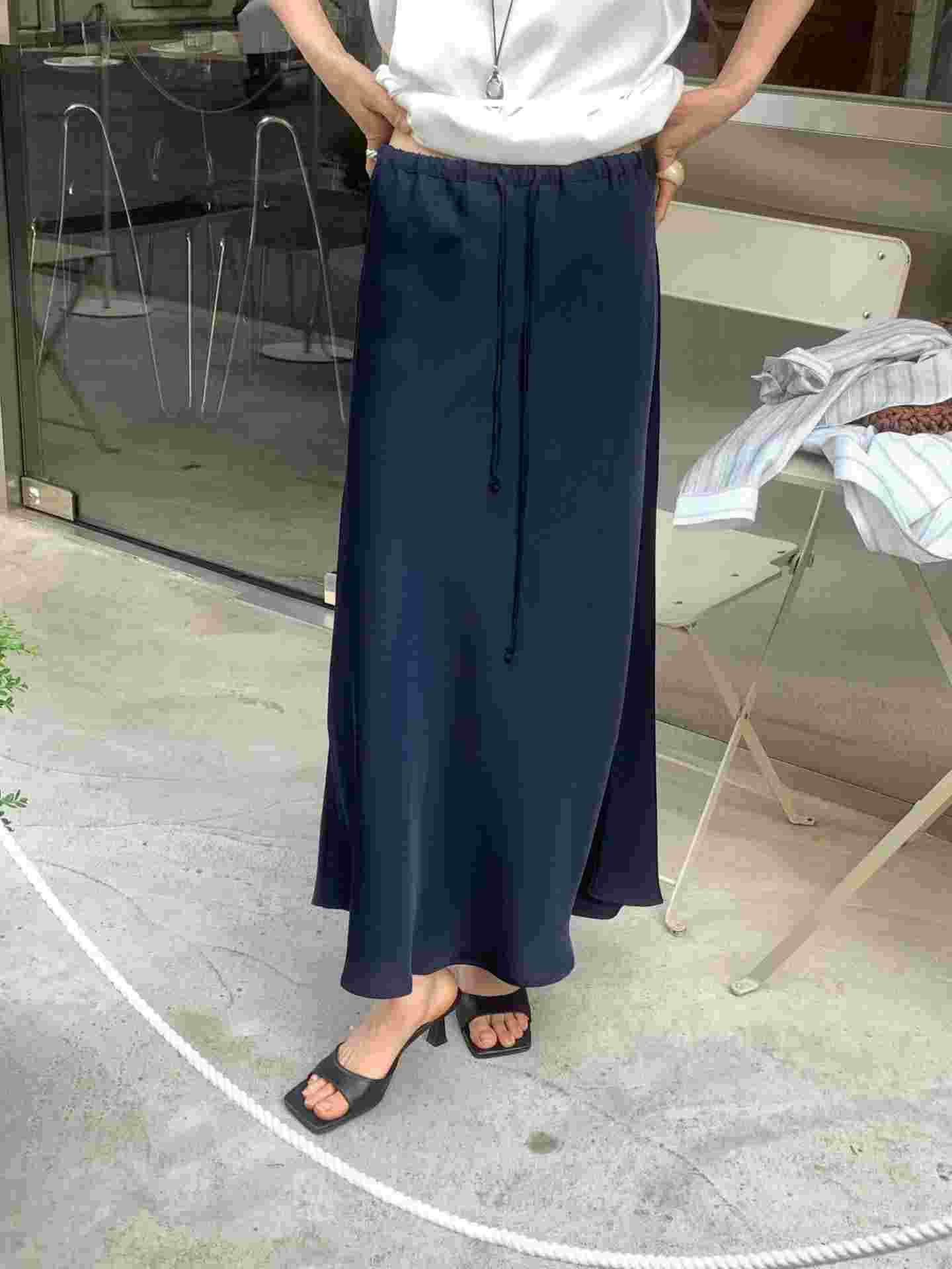 FLAT WHITE韓國東大門直郵女士新款26夏季休閑推薦長裙MSFLAT WHITE/SORBET長裙
