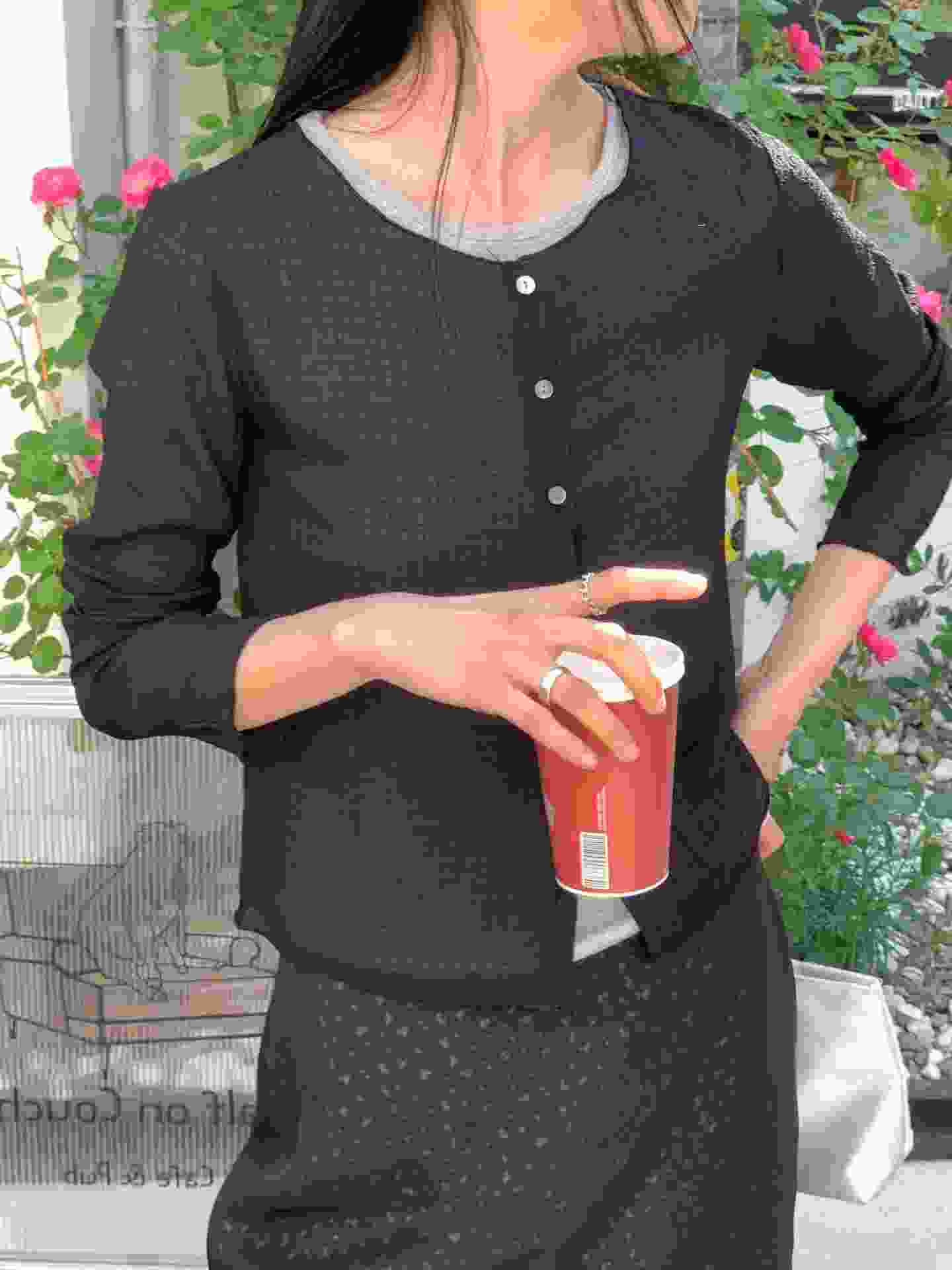 FLAT WHITE韓國東大門直郵女裝新品職業長袖T恤不含內搭LFLAT WHITE/SORBET長袖T恤