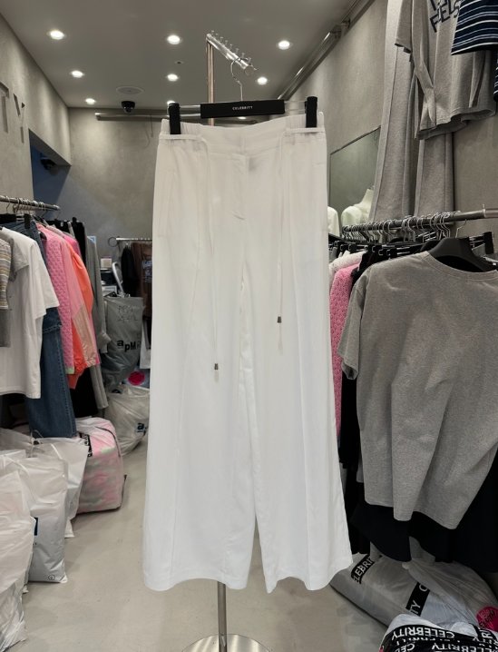 CELEBRITY-A韓國代購女裝新品26夏季職業休閑褲含腰繩打折CELEBRITY-A休閑褲