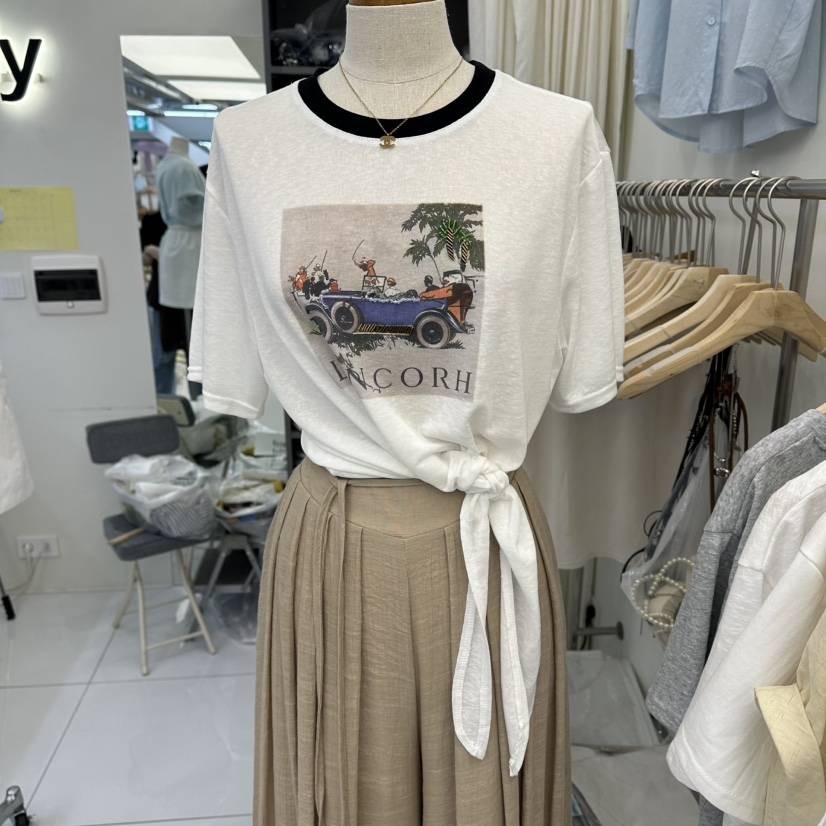 FLYFLY/LULULALLA/LIVE韓國直郵女裝新品職業推薦時尚T恤FLYFLY/LULULALLA/LIVET恤