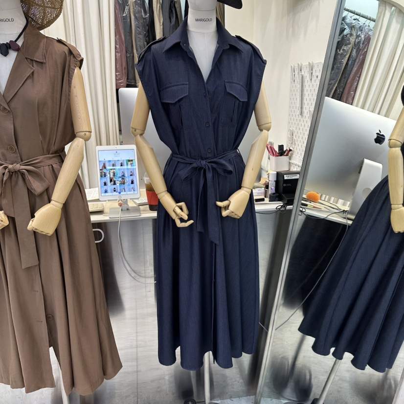 MARIGOLD韓國直郵女裝新品時尚26夏季人氣職業連衣裙含腰帶MARIGOLD連衣裙