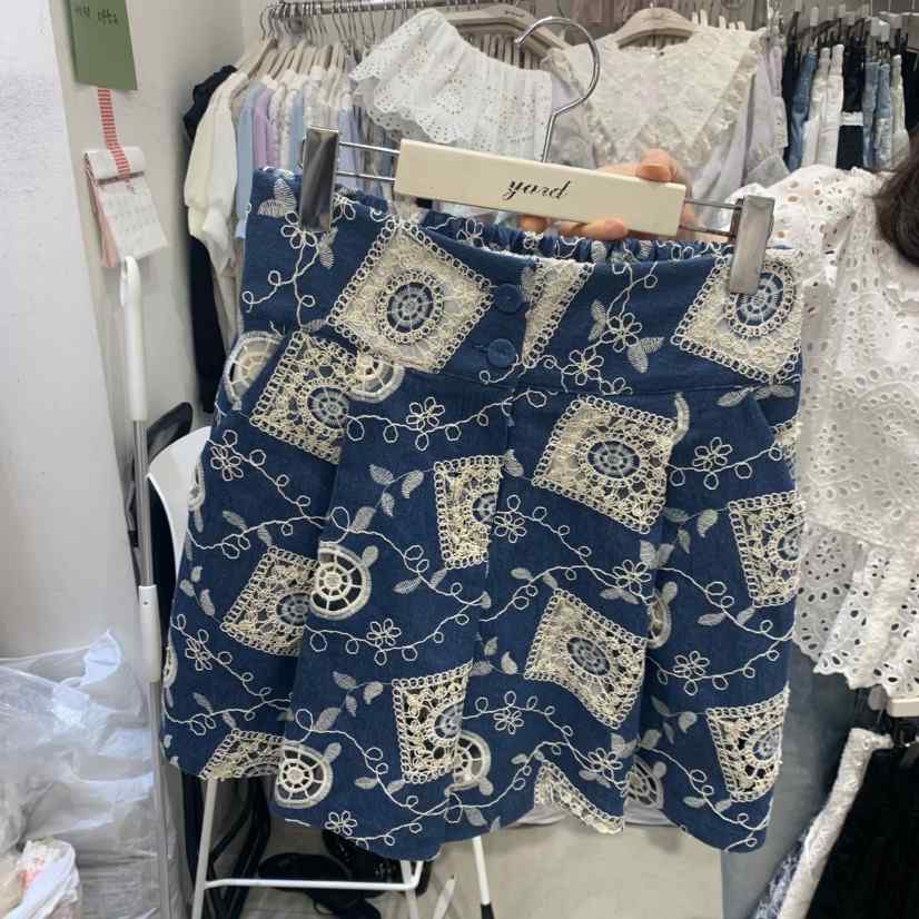 YARD韓國東大門直郵女裝新品推薦26春夏職業熱賣短褲刺繡YARD短褲