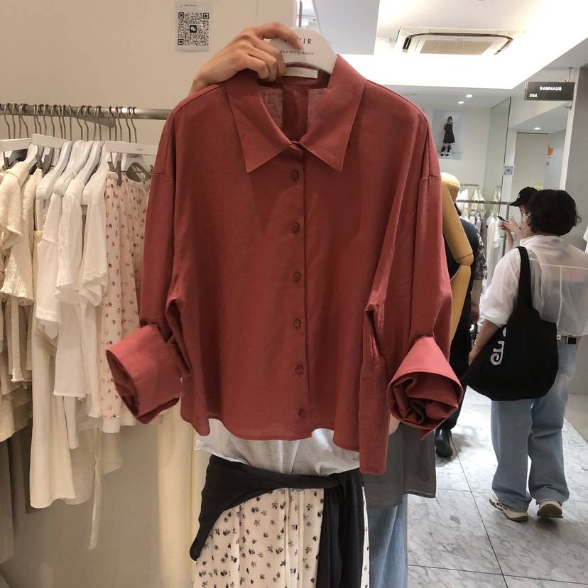 VENIR-a韓國代購女士新品休閑26春夏推薦人氣襯衫蕾絲衫VENIR-a襯衫/蕾絲衫