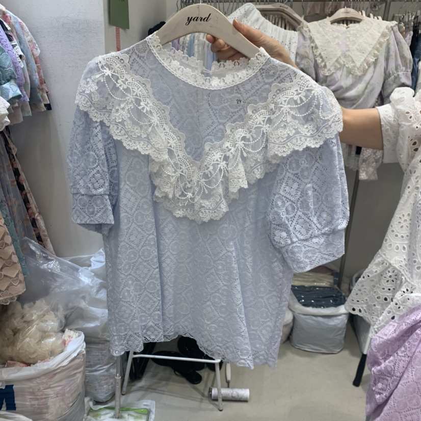 YARD韓國東大門直郵女士新品推薦人氣26夏季職業襯衫蕾絲衫YARD襯衫/蕾絲衫