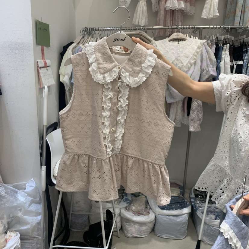 YARD韓國直郵實拍女裝新品時尚推薦26夏季人氣休閑馬甲撞色YARD馬甲