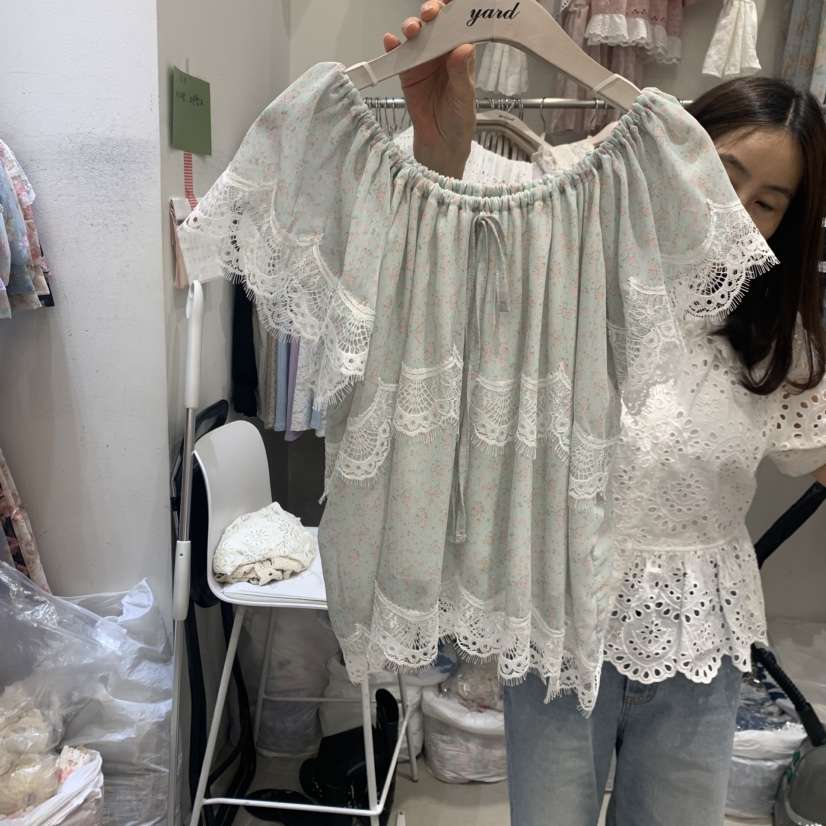 YARD韓國東大門代購女士新品人氣時尚熱賣休閑襯衫蕾絲衫YARD襯衫/蕾絲衫