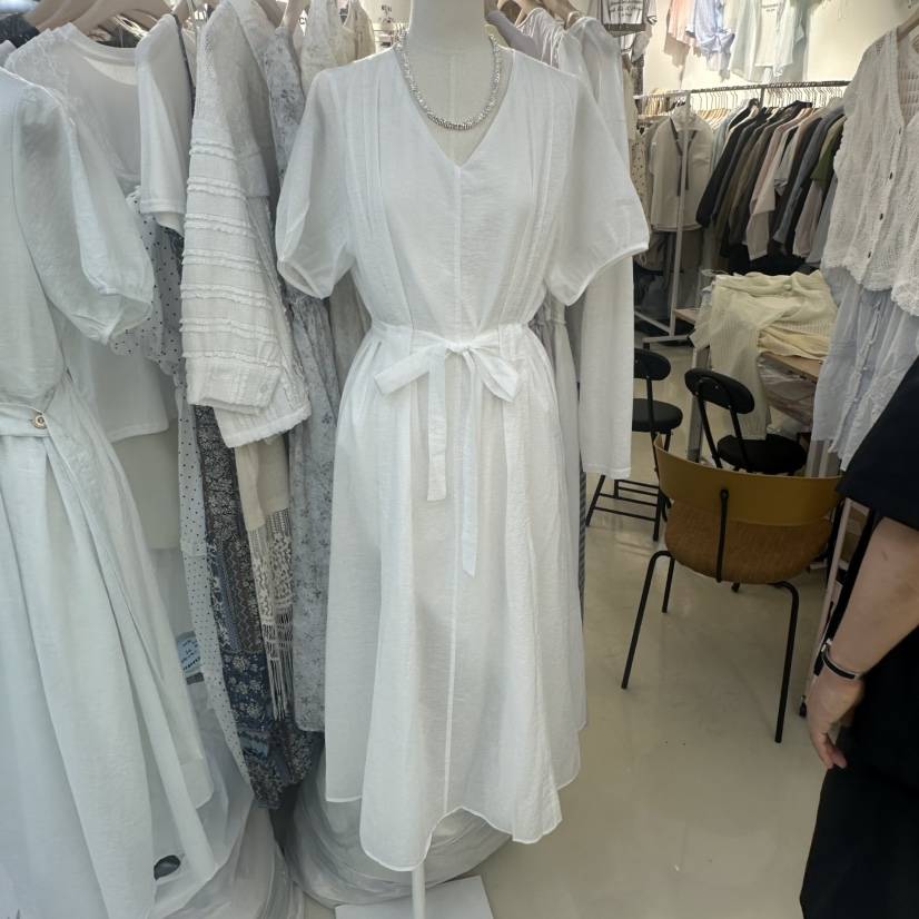 JH.STUDIO-Q韓國直郵女裝新款休閑熱賣26夏季連衣裙系帶腰帶JH.STUDIO-Q連衣裙