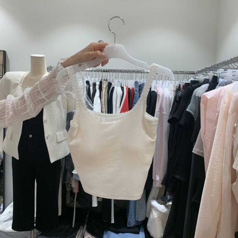 LOVE SOME韓國東大門代購女士新款休閑推薦吊帶背心蕾絲LOVE SOME吊帶/背心