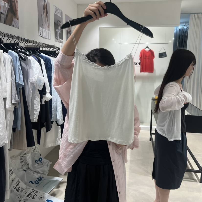 BROT韓國代購女裝新品推薦26夏季職業吊帶背心不含花朵無袖BROT吊帶/背心