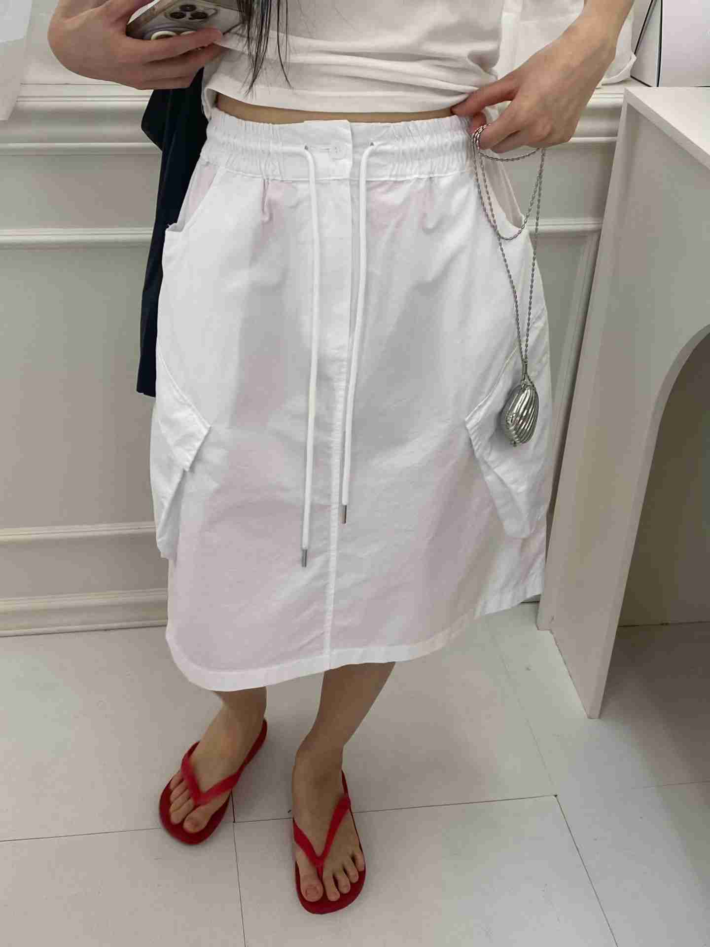 ONTHEMOOD韓國直郵實拍女士新款休閑26夏季時尚半身裙中短裙RIPPLE半身裙/中短裙