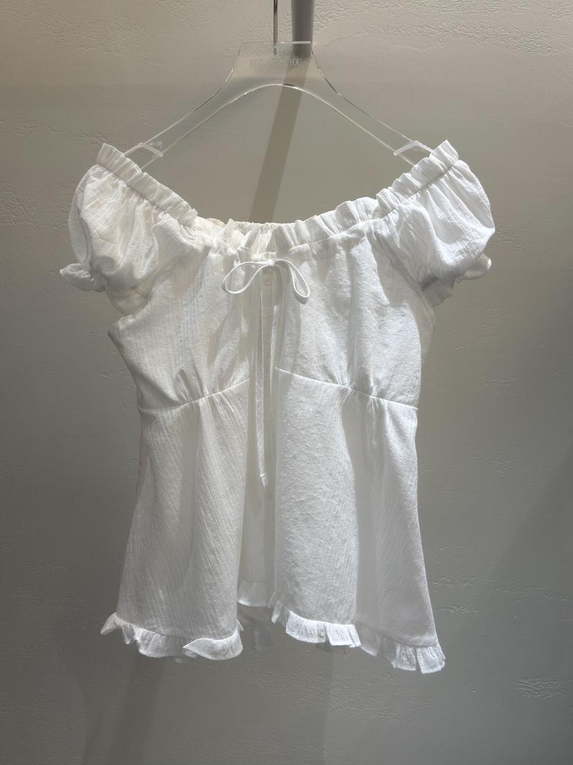 MOST OF ALL U韓國直郵實拍女裝新品26夏季襯衫蕾絲衫荷葉邊無袖LMOST OF ALL U襯衫/蕾絲衫