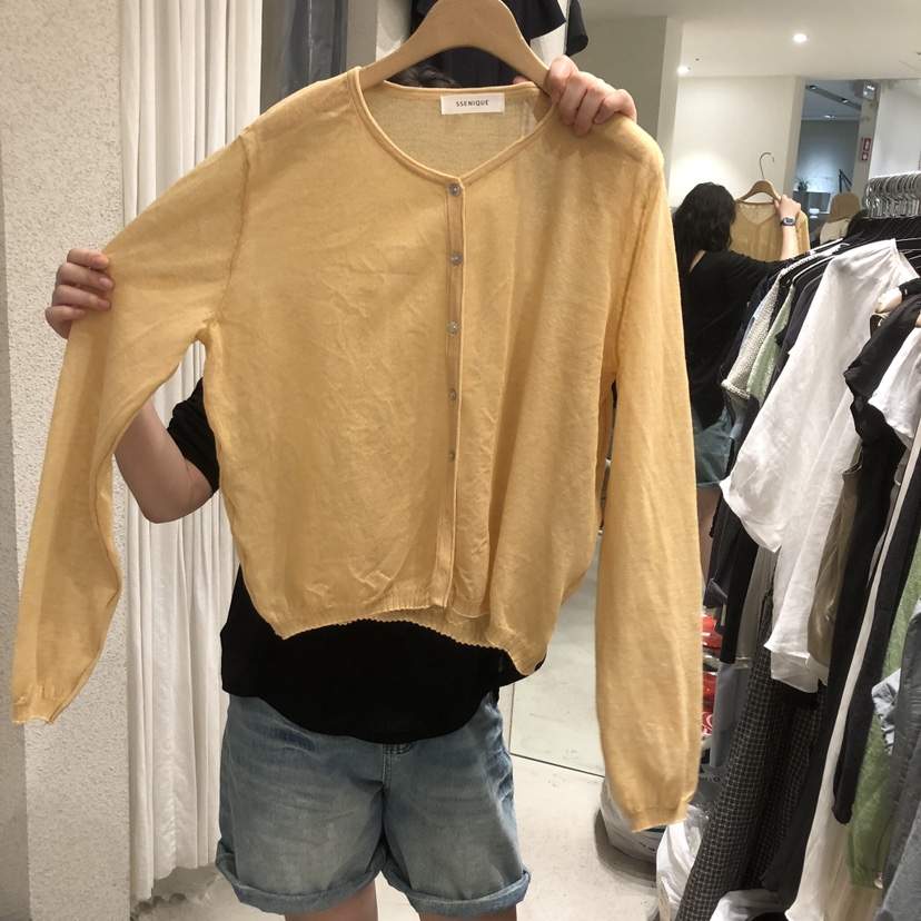 SSEMIENNE韓國代購女士新款休閑人氣時尚26夏季開衫圓領開衫SSENIQUE/SSEMIENNE開衫