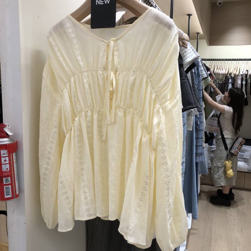 MEMOIRE韓國直郵女士新品26夏季26春夏時尚職業襯衫蕾絲衫LMEMOIRE襯衫/蕾絲衫