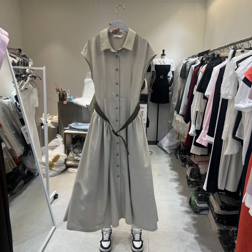 INNO韓國直郵實拍女裝新品時尚職業人氣熱賣休閑連衣裙系帶INNO連衣裙