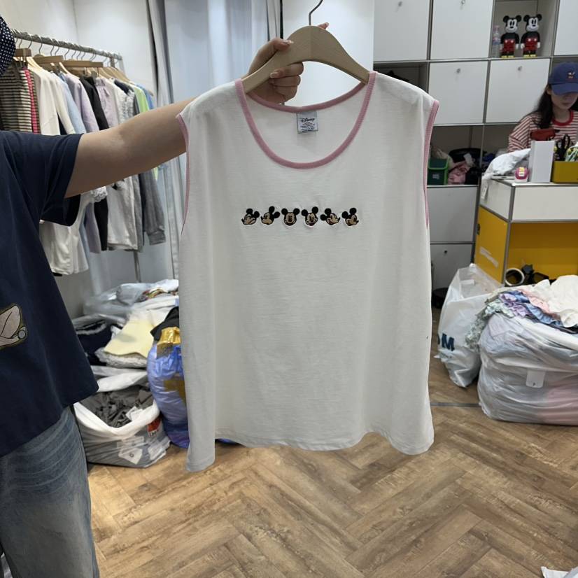 DE LINE東大門實拍韓國女士新款休閑26夏季吊帶背心刺繡無袖DE LINE吊帶/背心