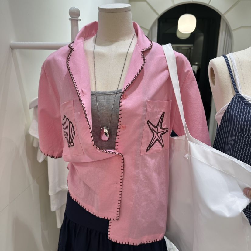 EGG IS韓國直郵女士新品推薦時尚26夏季襯衫蕾絲衫不含內搭EGG IS襯衫/蕾絲衫