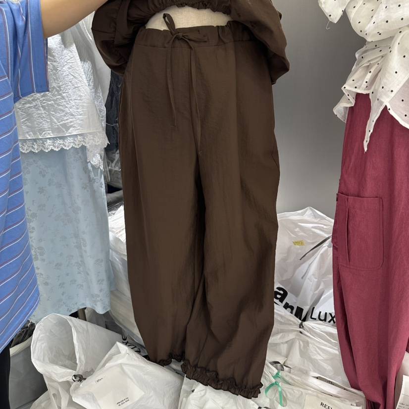 REFLAT韓國直郵實拍女士新款職業熱賣休閑人氣休閑褲荷葉邊REFLAT休閑褲