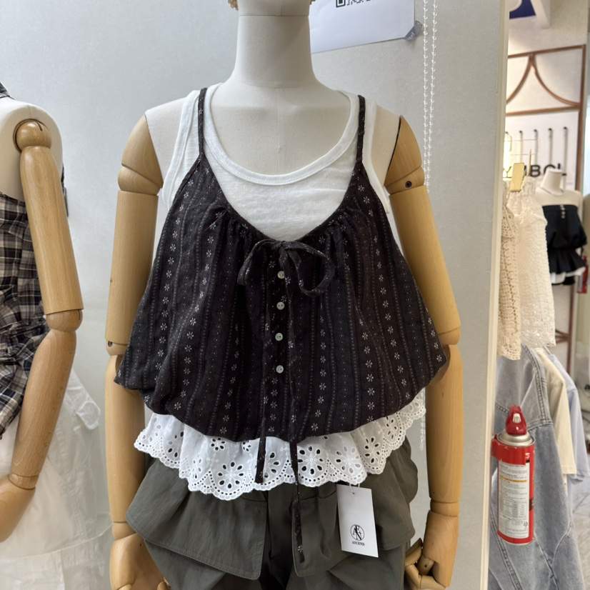 ASCEND韓國直郵實拍女士新款時尚職業休閑吊帶背心假兩件ASCEND吊帶/背心