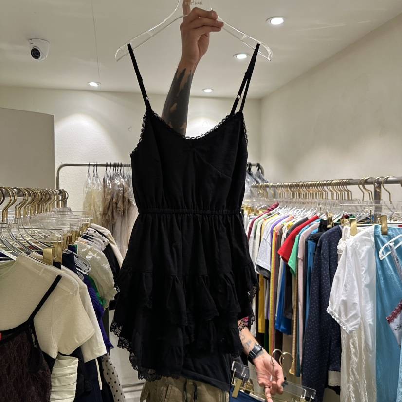 JERRY HALL-P韓國直郵實拍女裝新品熱賣連衣裙迷你裙蕾絲無袖SJERRY HALL連衣裙
