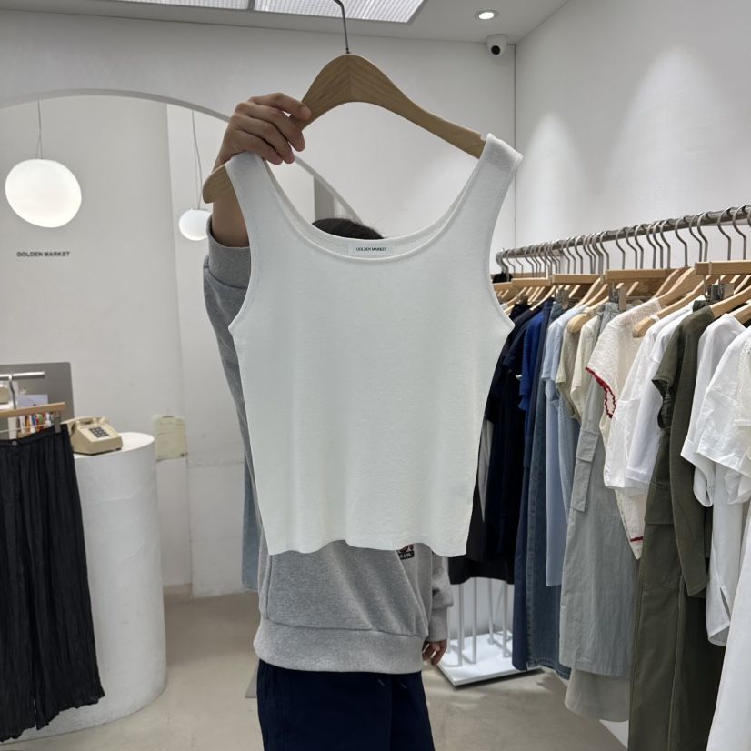 GOLDEN MARKET韓國代購女裝新款26春夏吊帶背心針織無袖GOLDEN MARKET吊帶/背心