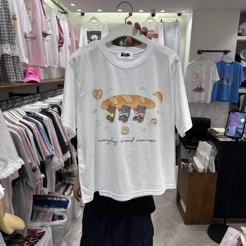 EVE韓國代購女裝新品推薦26夏季職業時尚人氣熱賣休閑T恤EVET恤