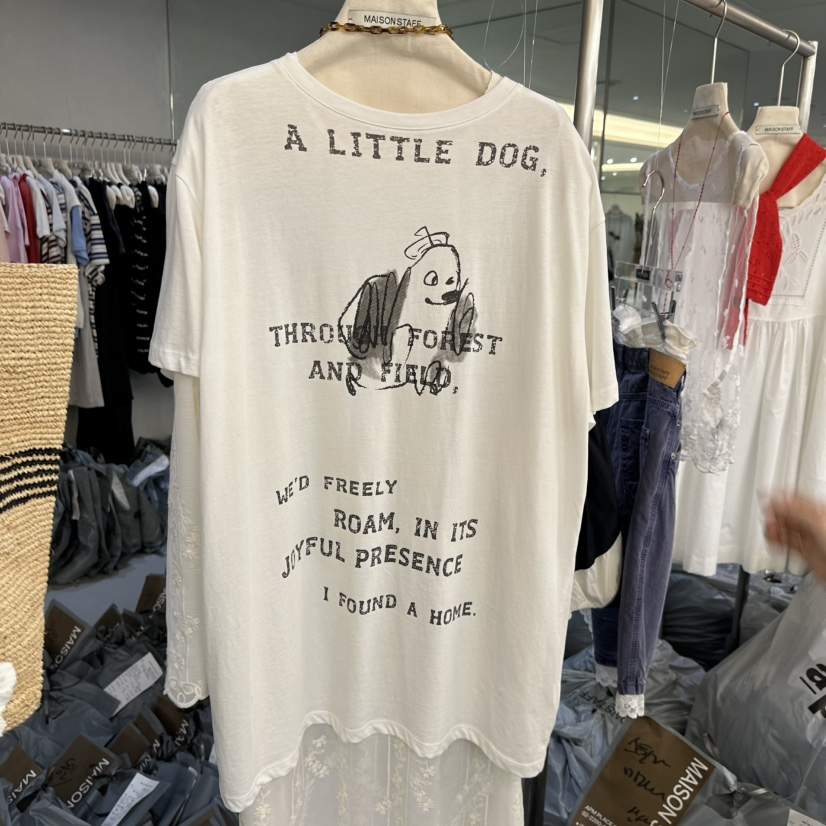 DOUBLE STANDARD/LE SMOKING/MAISONSTAFF韓國直郵女裝新款26夏季T恤不含內搭MAISONSTAFFT恤
