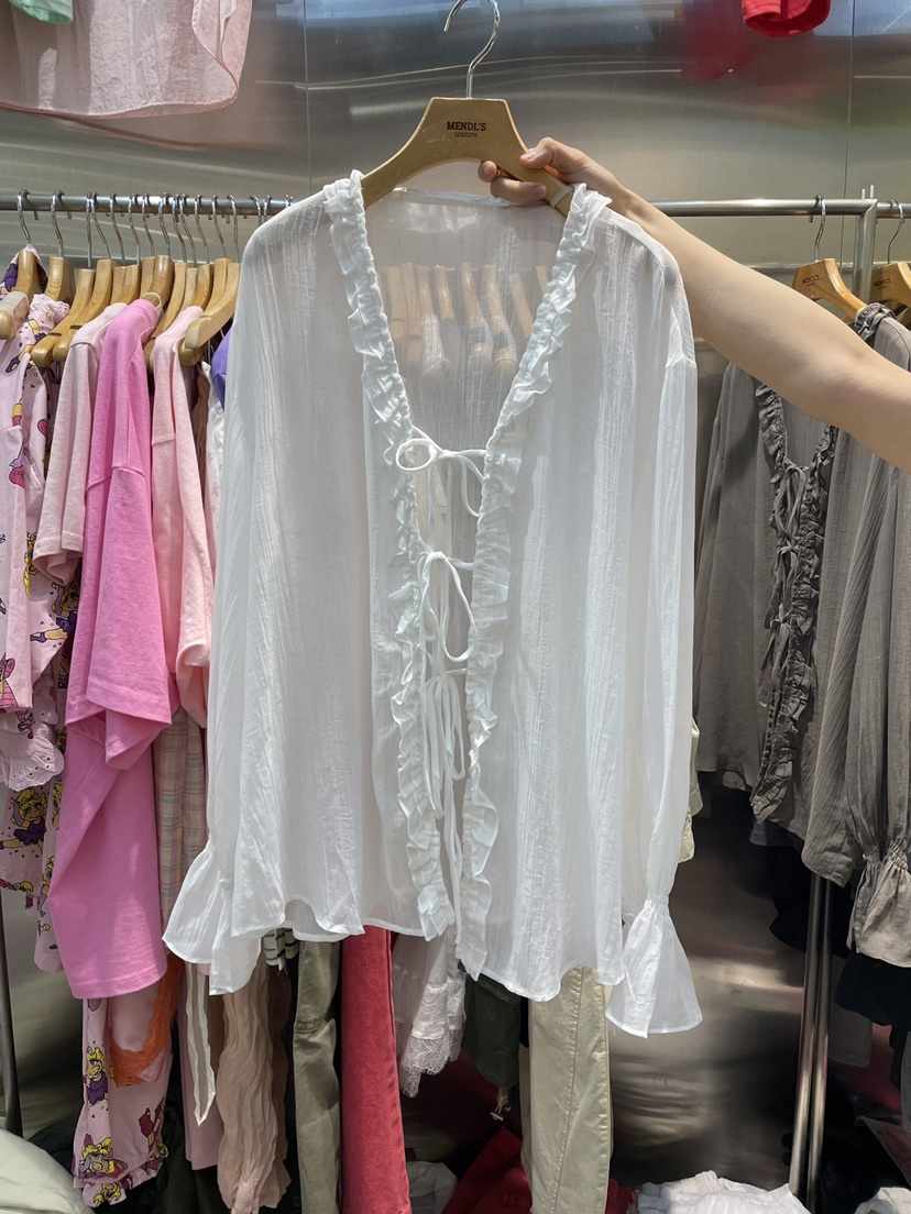 MENDL S韓國東大門代購女士新款熱賣26夏季人氣襯衫蕾絲衫LMENDL S襯衫/蕾絲衫