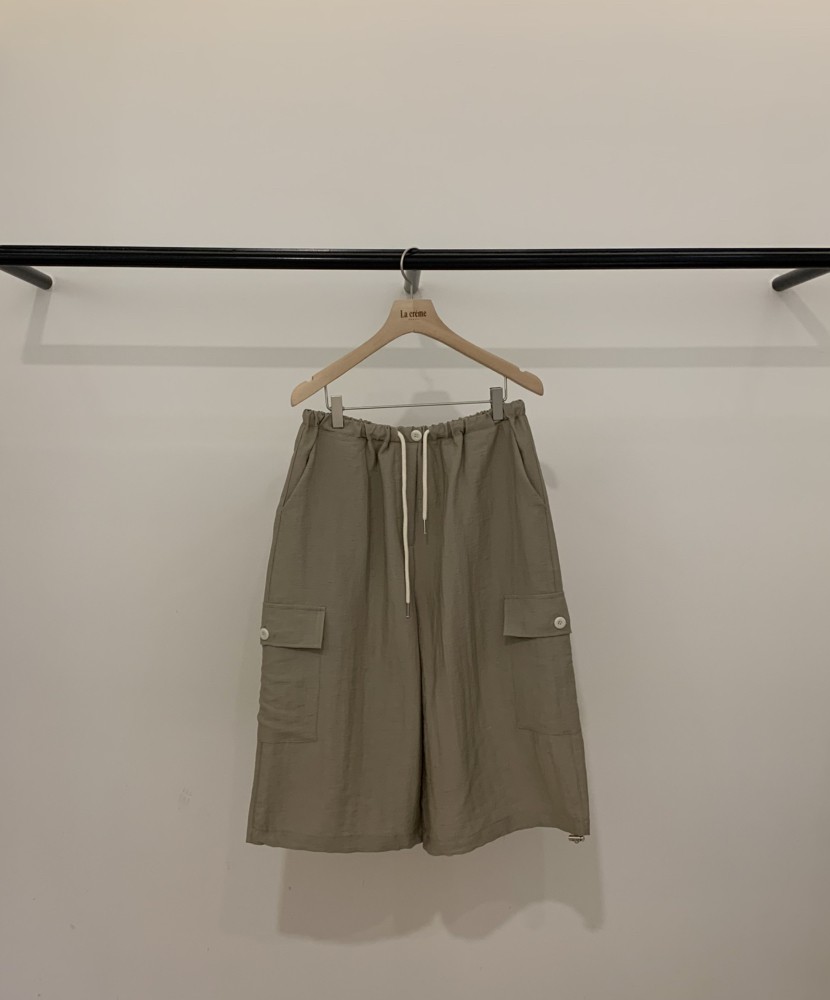 LA CREME韓國東大門代購女裝新品休閑時尚推薦職業短褲亞麻LA CREME短褲