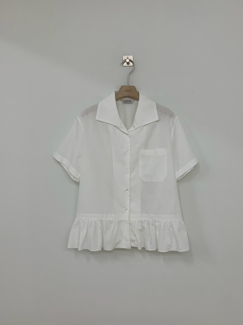 JUEDE韓國代購女士新品26夏季襯衫蕾絲衫SJUEDE襯衫/蕾絲衫