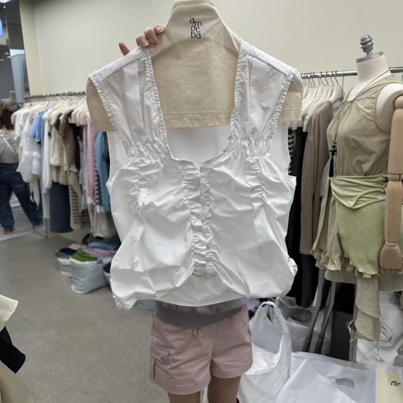 AMOEBA韓國東大門代購女士新品休閑職業時尚26春夏吊帶背心AMOEBA吊帶/背心