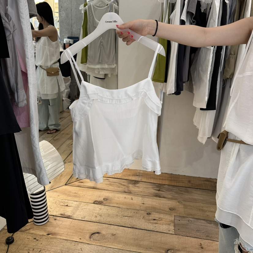 CREAM VILLA韓國代購女裝新品時尚吊帶背心印花CREAM VILLA吊帶/背心