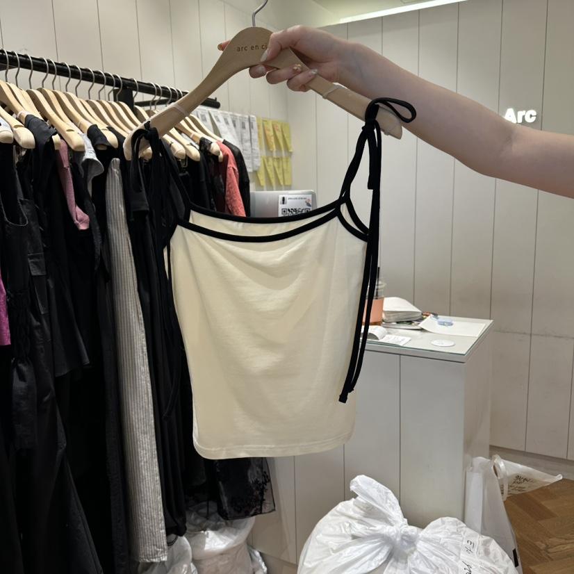 ARC韓國代購女裝新品26春夏熱賣26夏季推薦吊帶背心無袖緞帶ARC EN CIEL吊帶/背心