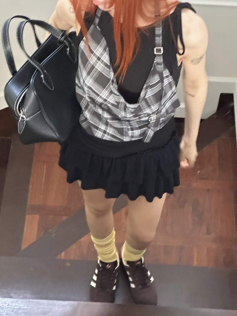 ZEROZERO韓國直郵實拍女裝新品休閑吊帶背心不含內搭格紋ZEROZERO吊帶/背心